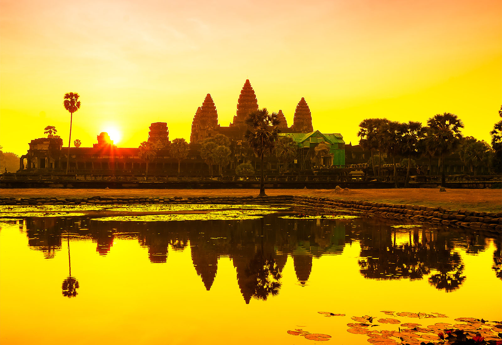 Angkor Wat in Kambodscha bei Sonnenaufgang