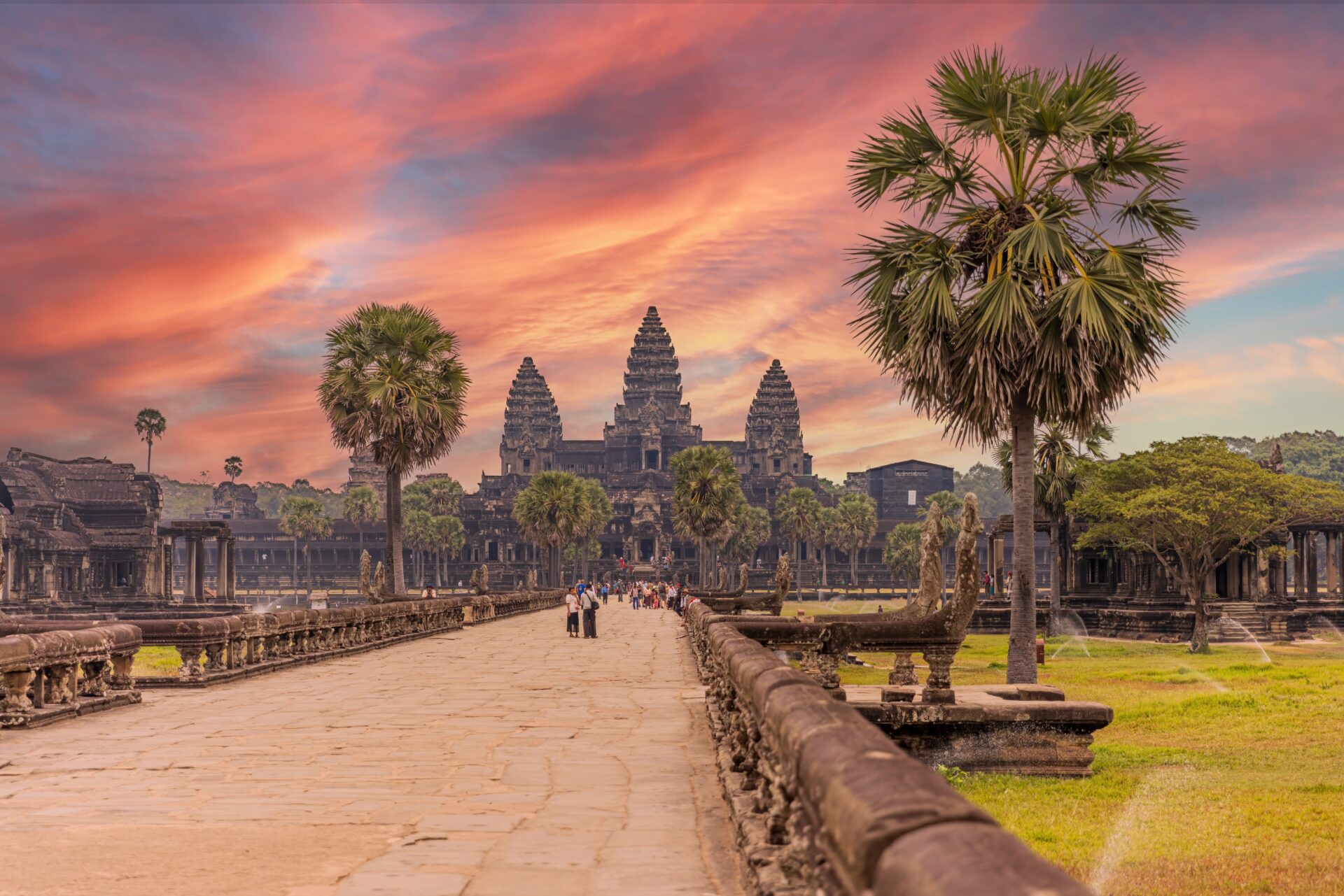 Angkor Wat bei Sonnenaufgang