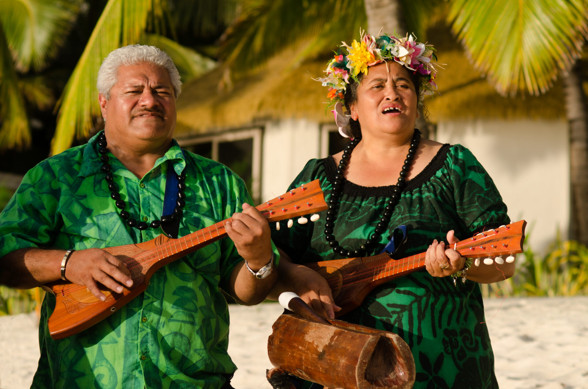 polynesische Musiker