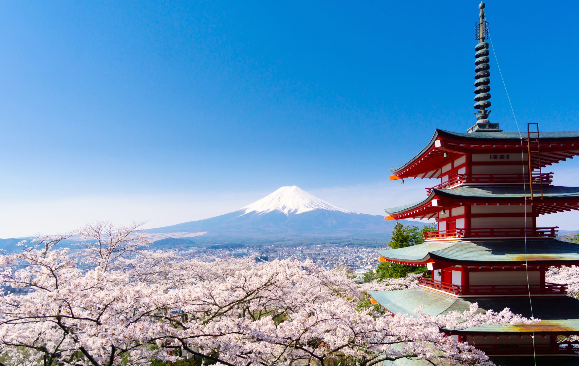 Blick auf Fuji, Japan