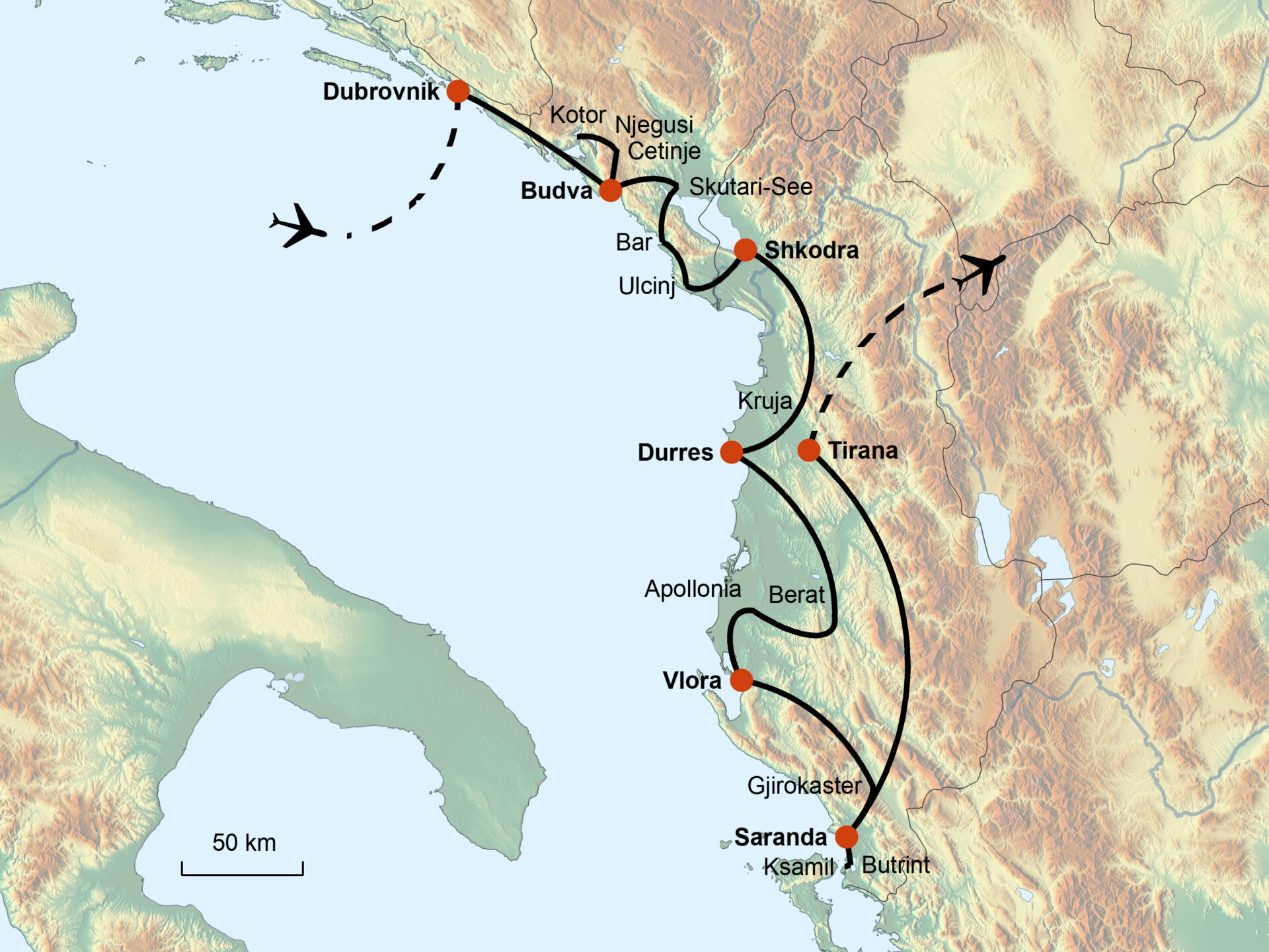 Montenegro & Albanien – Naturschönheiten und Kulturdenkmäler