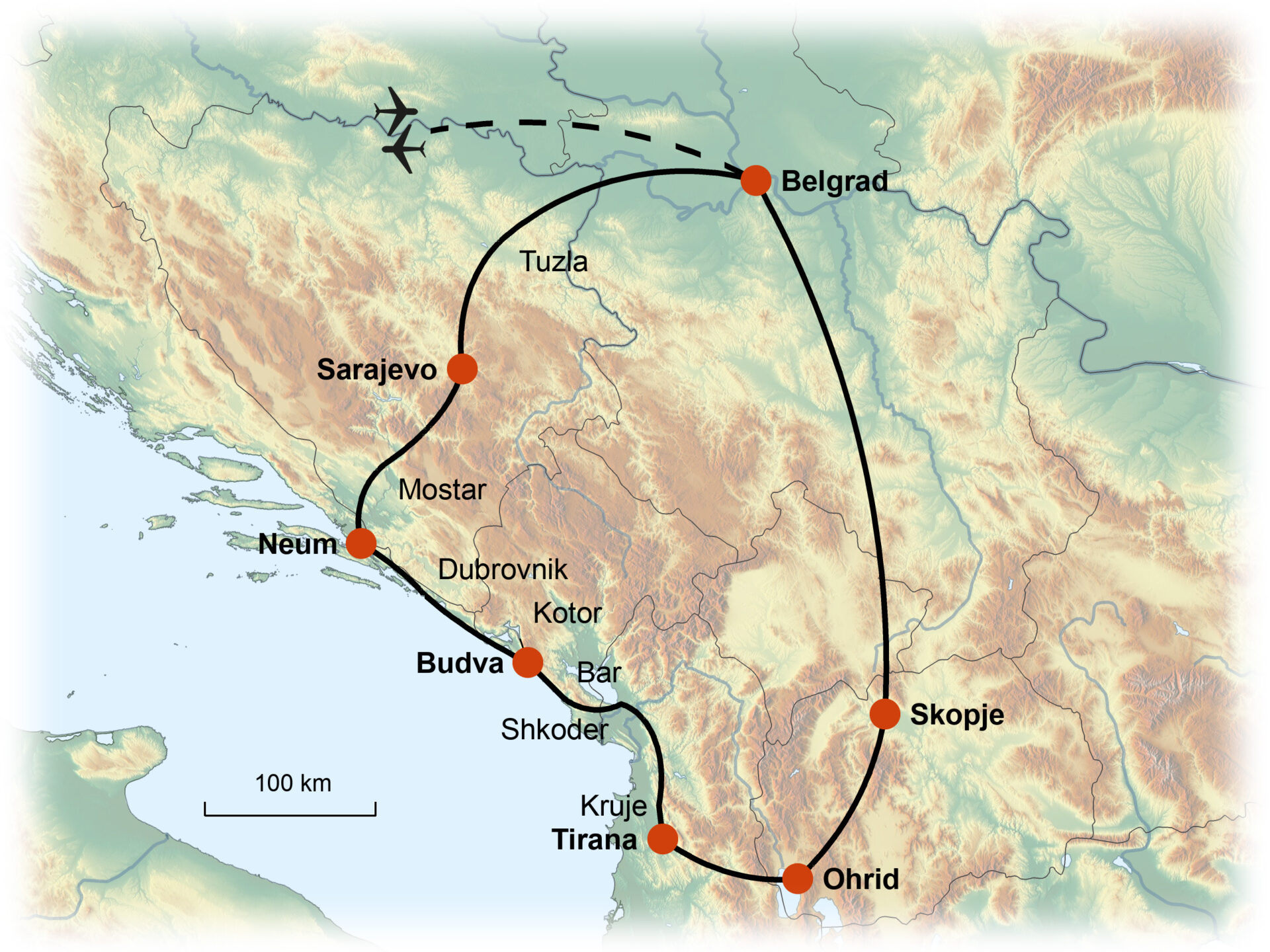 Serbien, Nordmazedonien, Albanien, Montenegro, Kroatien & Bosnien-Herzegowina „Die große Balkanrundreise“ Termine 2026