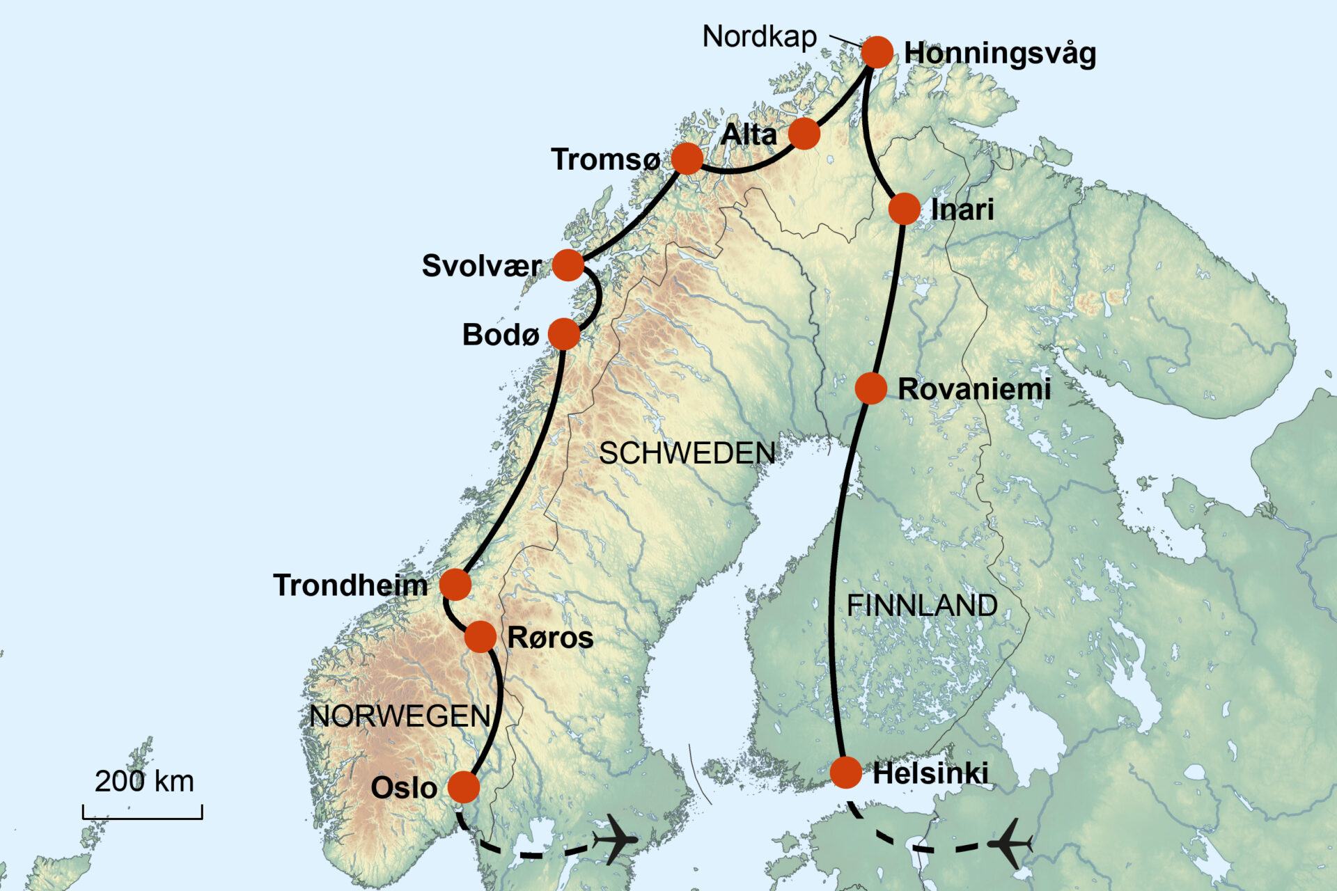 Große Skandinavien-Rundreise