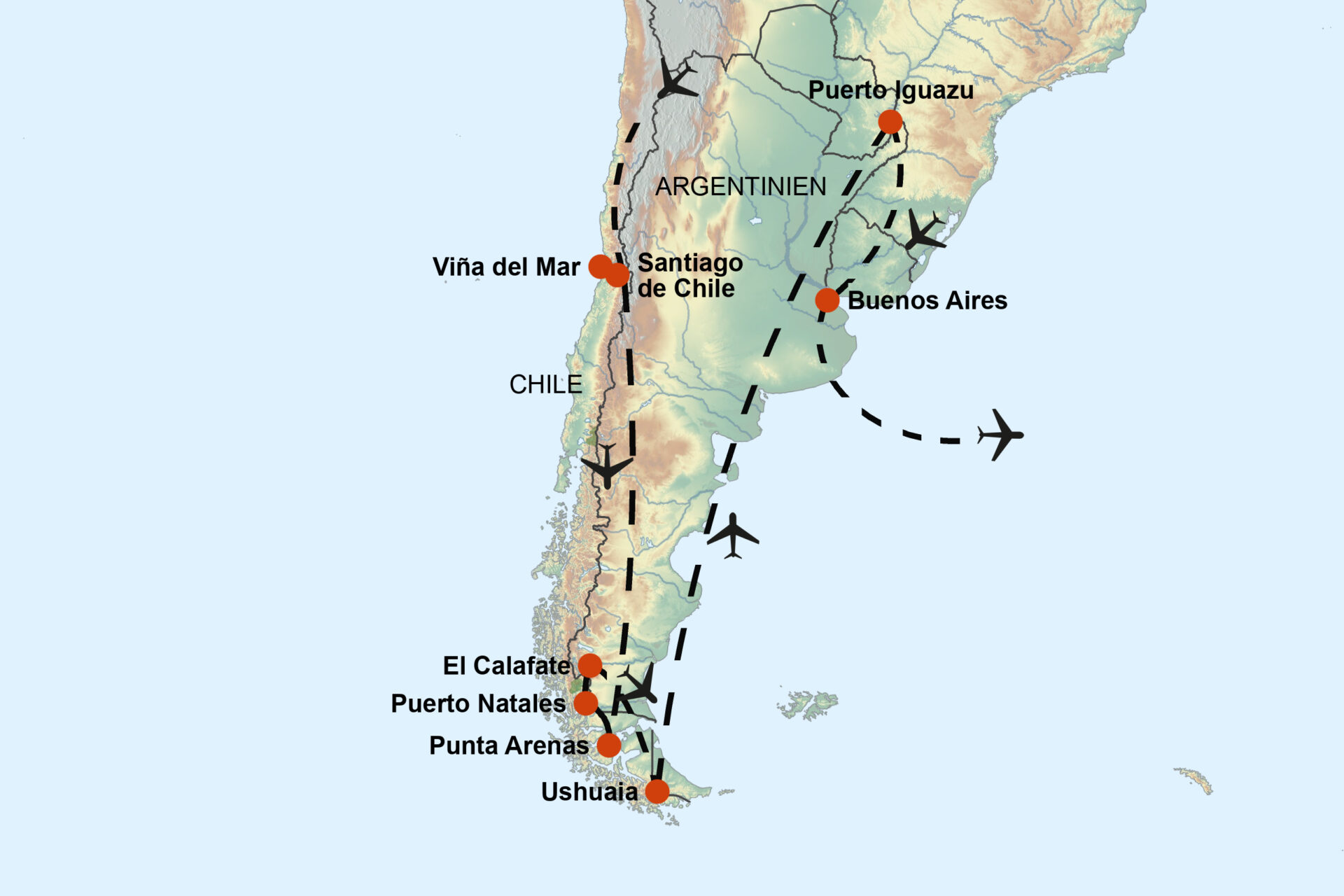 Chile und Argentinien