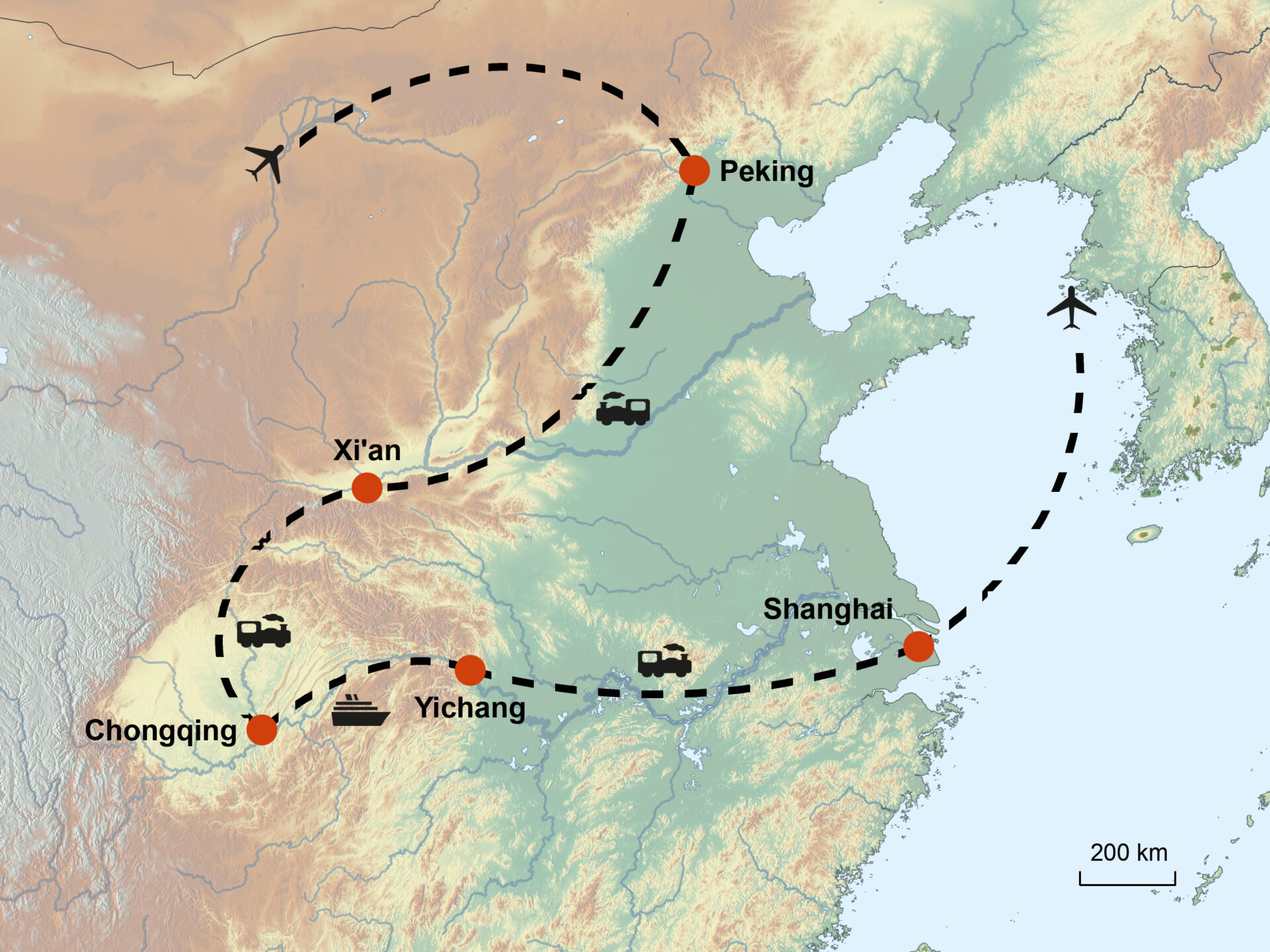 China mit Yangtze-Kreuzfahrt