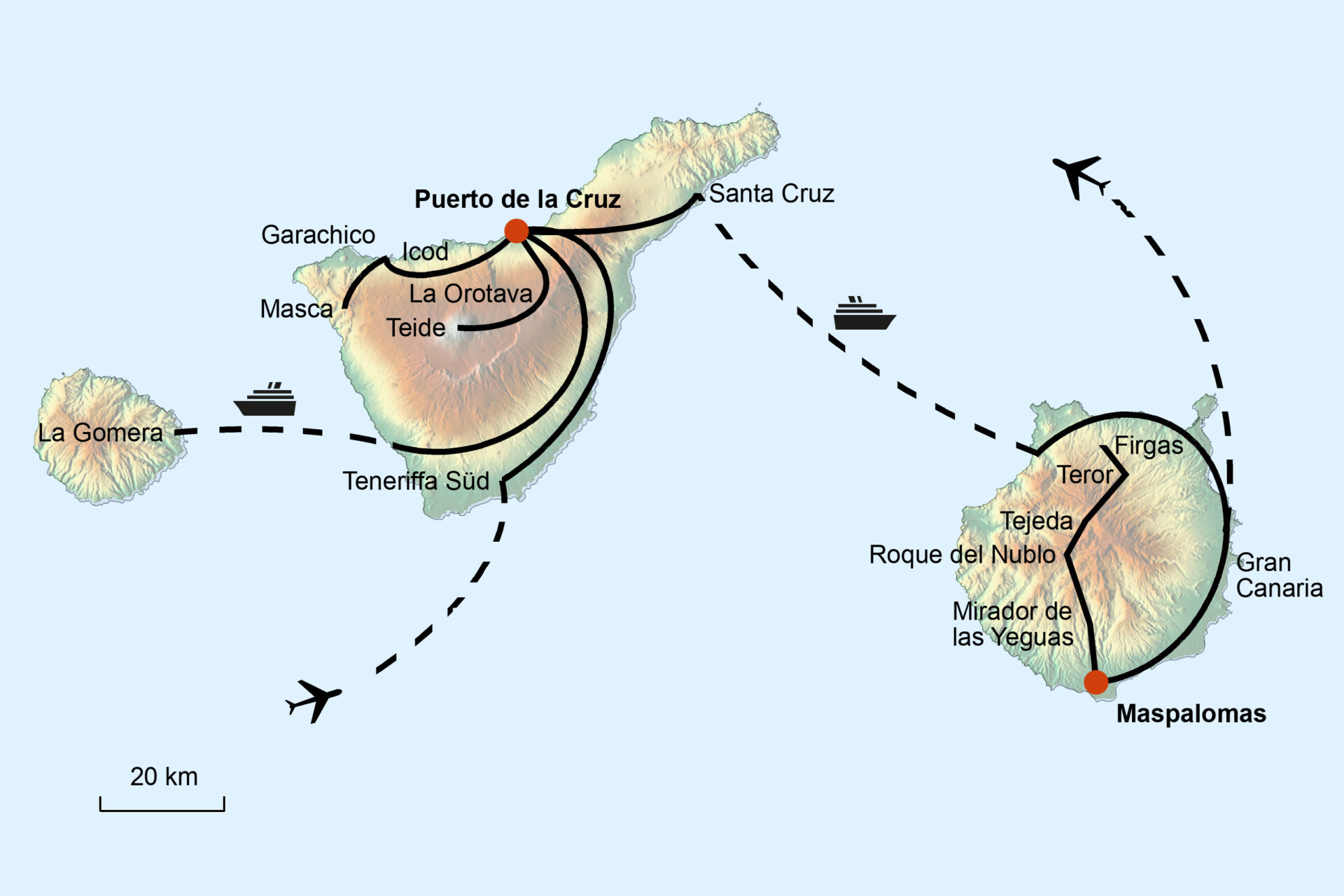 Kanaren: 3 Inseln entdecken – Teneriffa, La Gomera & Gran Canaria