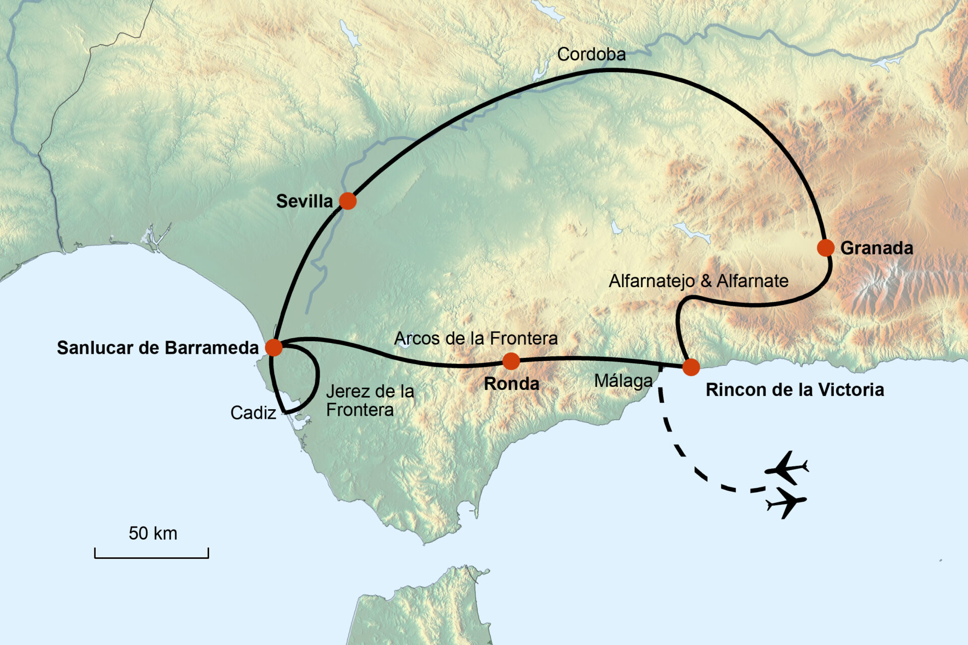 Höhepunkte Andalusiens