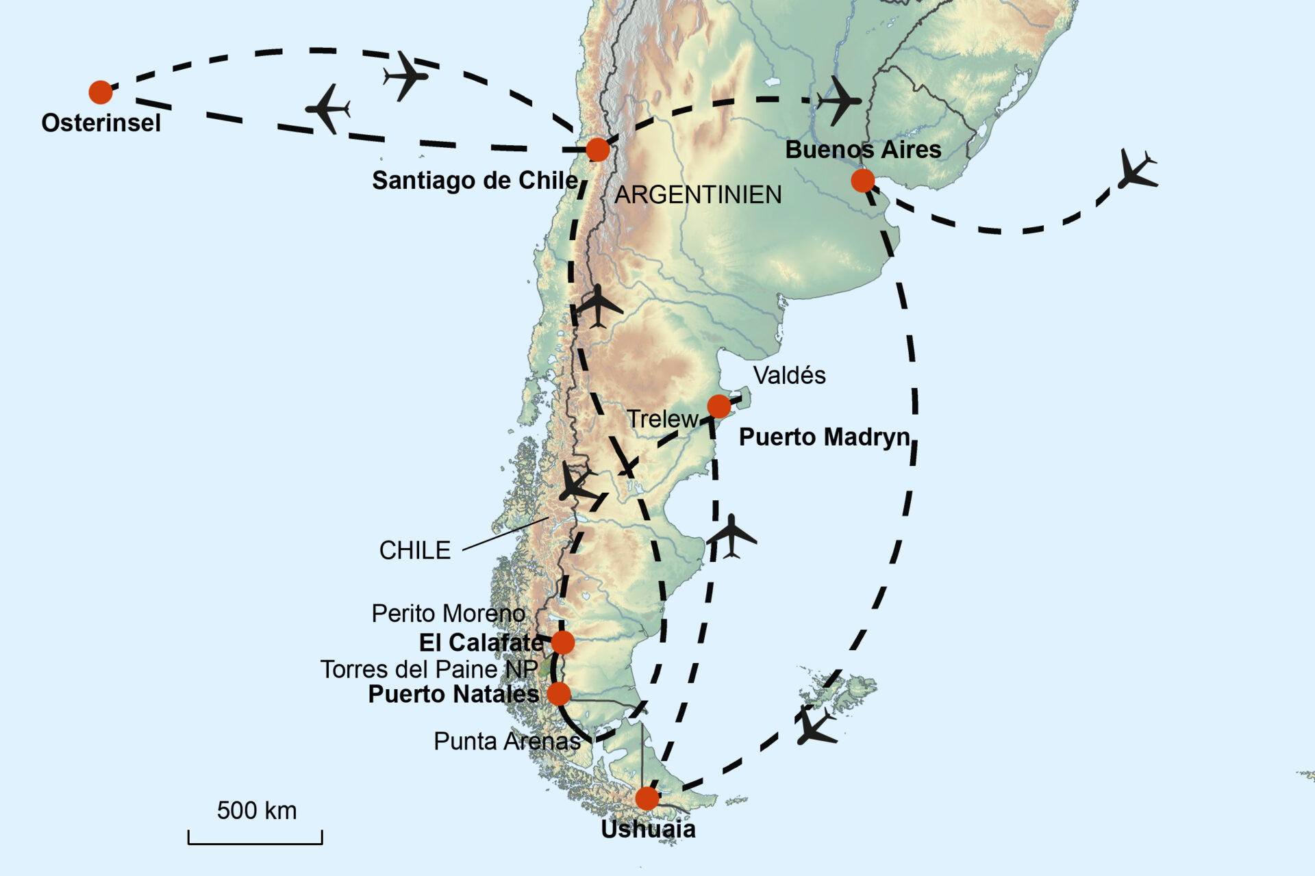 Argentinien & Chile „Patagonien erleben mit optionaler Verlängerung zur Osterinsel“ Termine 2025/2026
