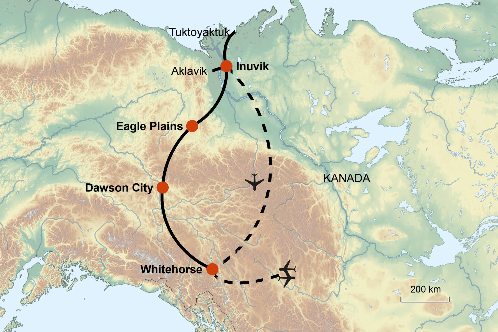 Kanada „Entlang der Eisstraße nach Tuktoyaktuk “ Termine 2027