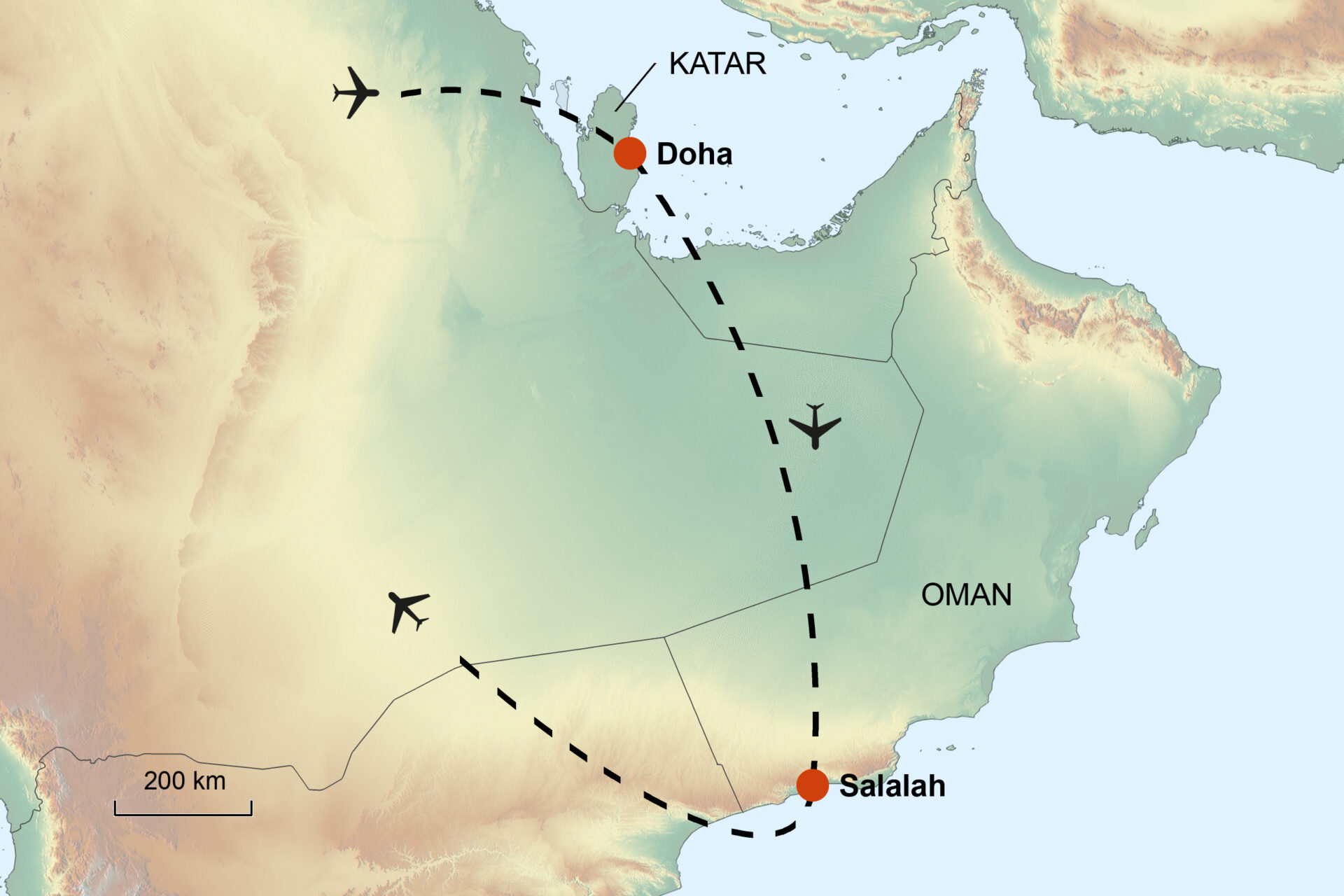 Katar & Salalah – Wüstenstadt und Strandoase