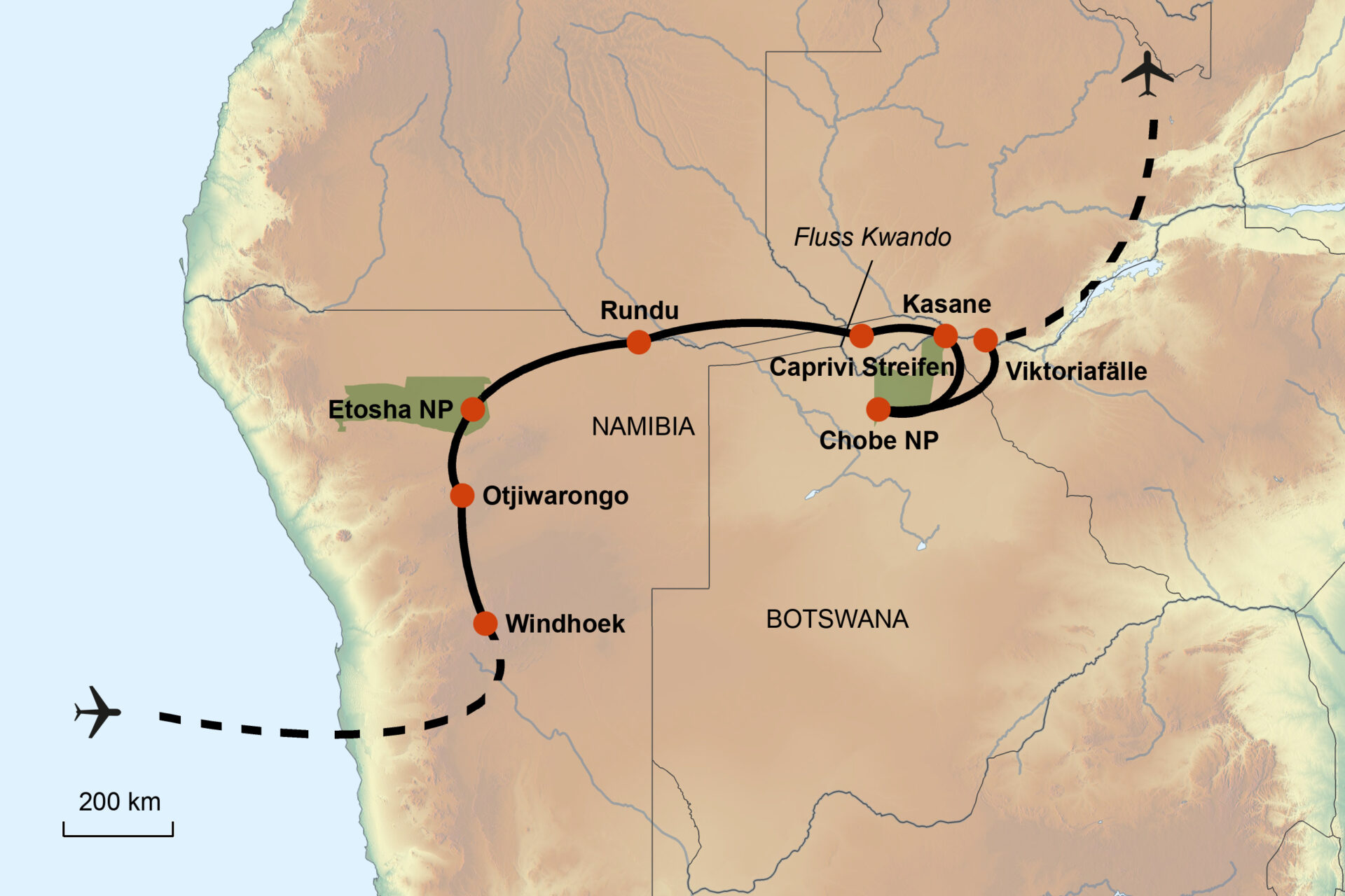 Naturspektakel Namibia und Botswana