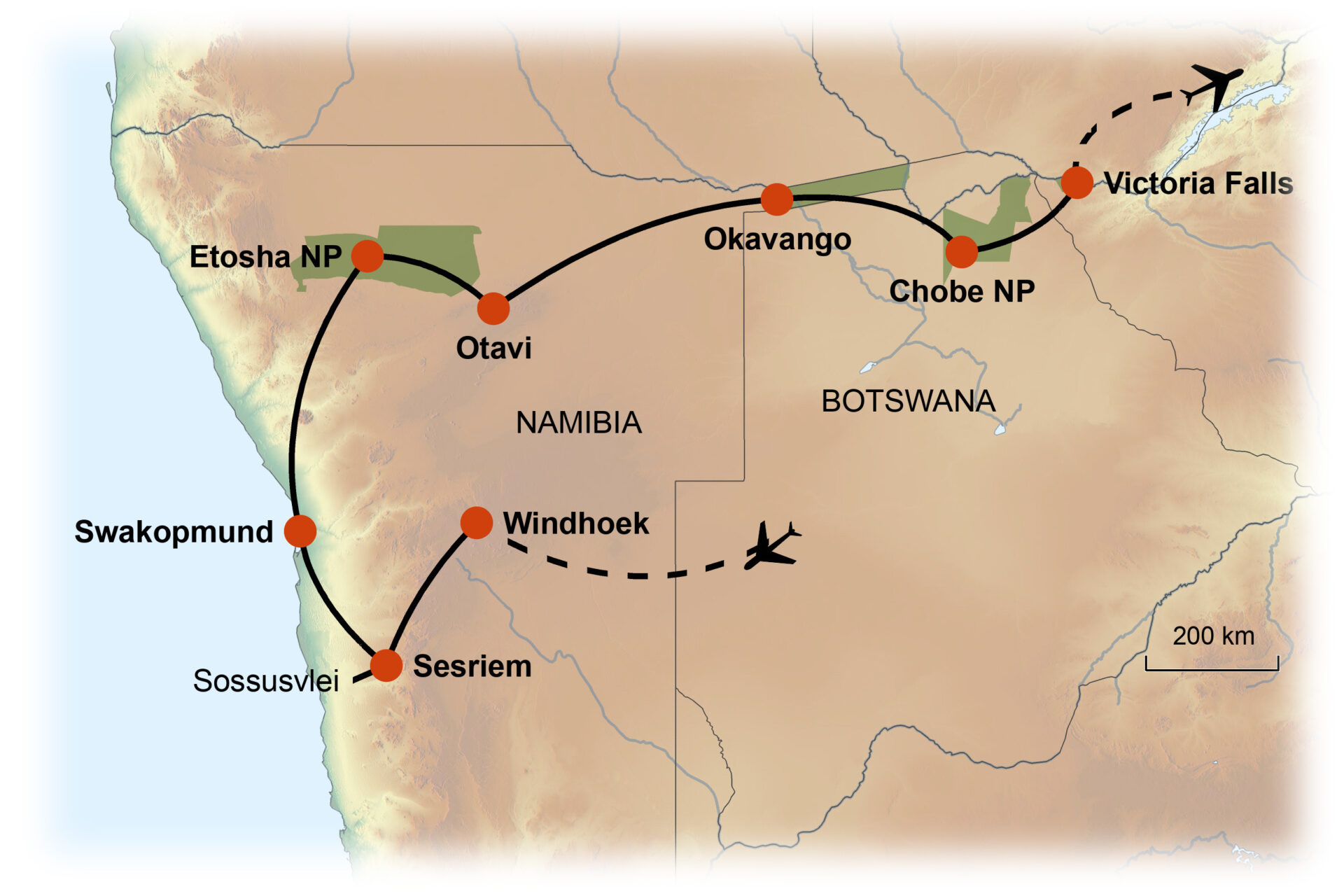 Namibia – Botswana & Victoria Falls „Abenteuer Afrika“ Termine 2026