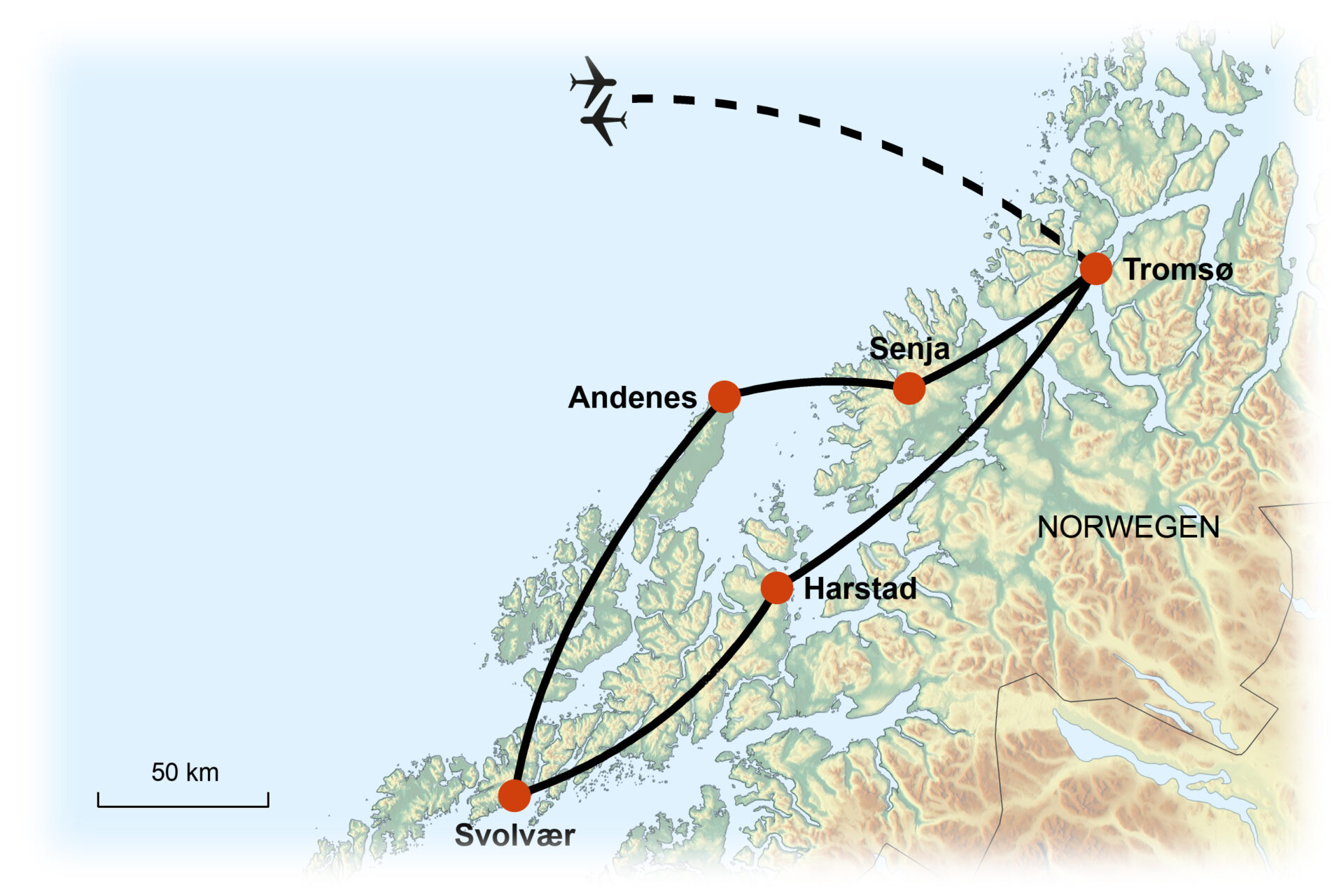 Die Lofoten zur Zeit der Mitternachtssonne
