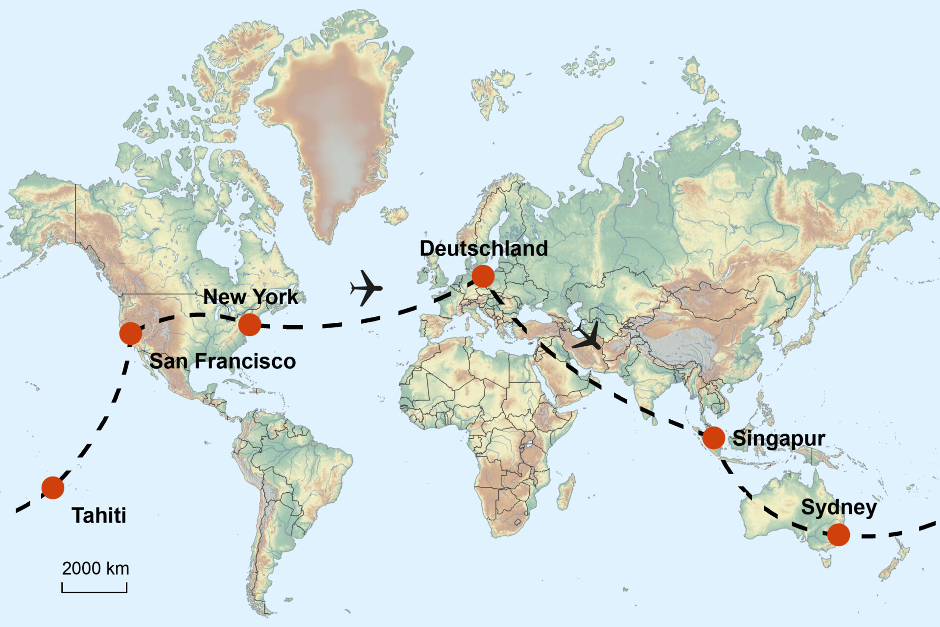 In 20 Tagen um die Welt