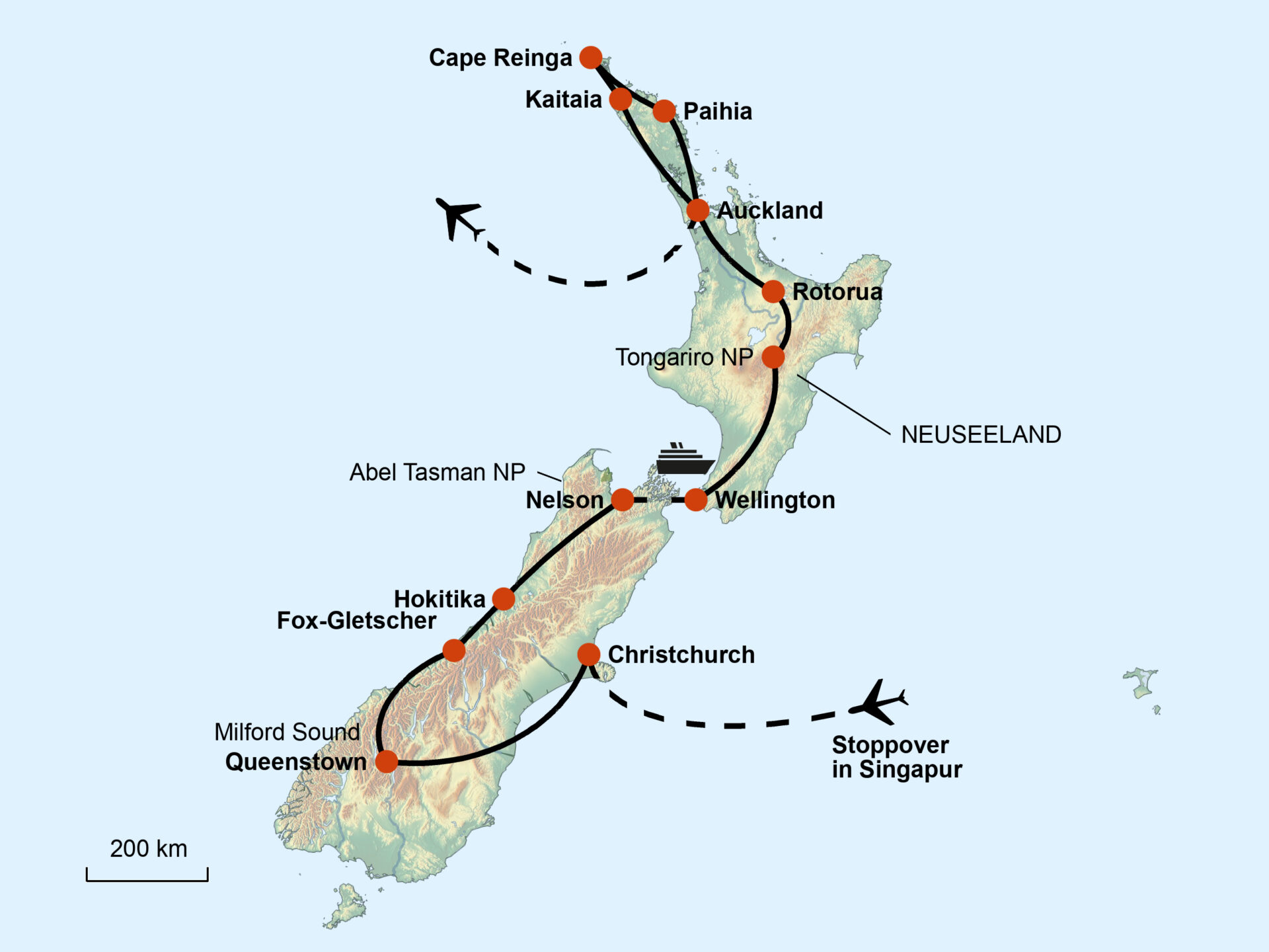 Neuseeland „Gletscher und Geysire“ 2026/2027