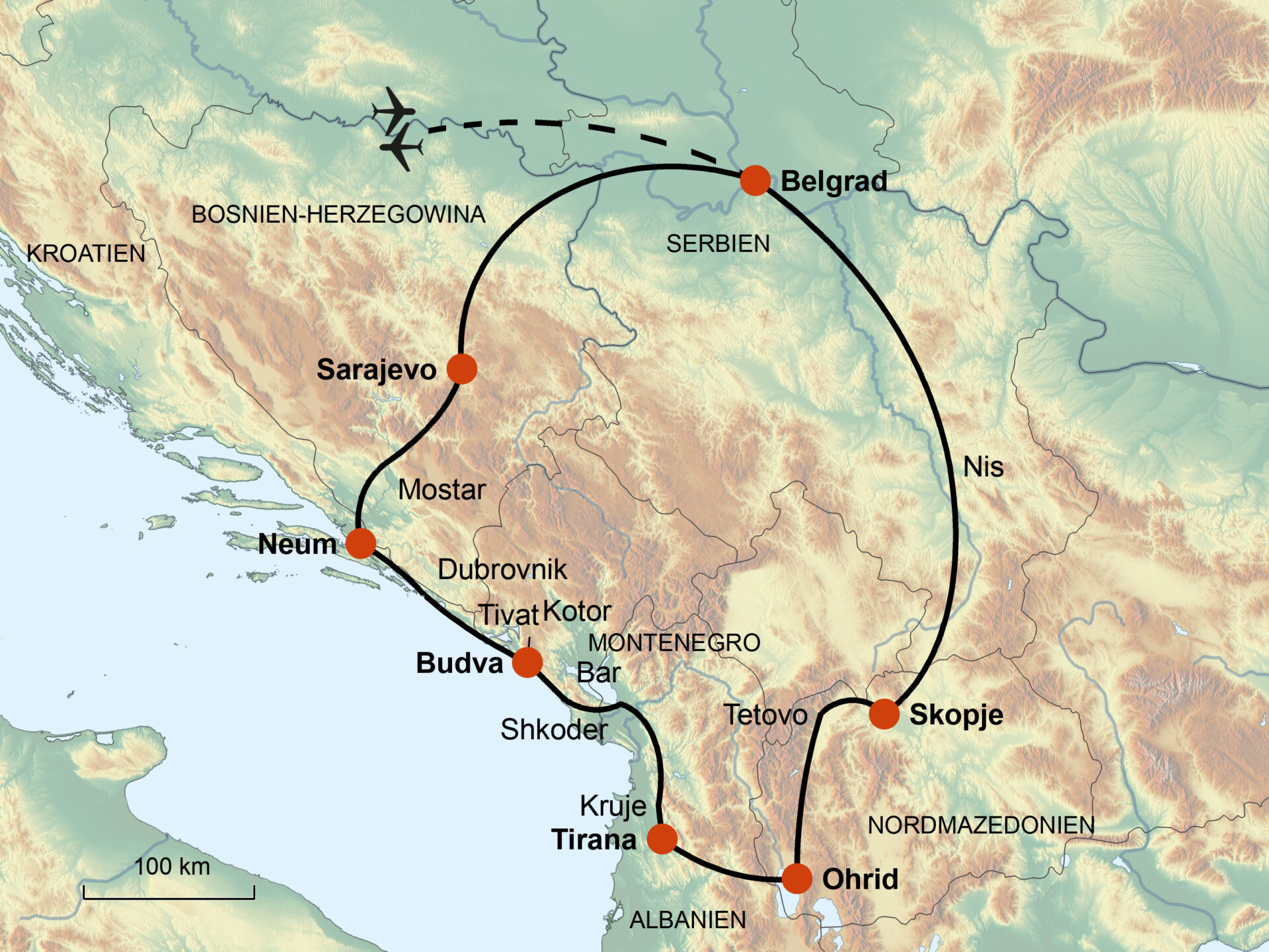 Serbien, Nordmazedonien, Albanien, Montenegro, Kroatien & Bosnien-Herzegowina „Die große Balkanrundreise“ Termine 2027