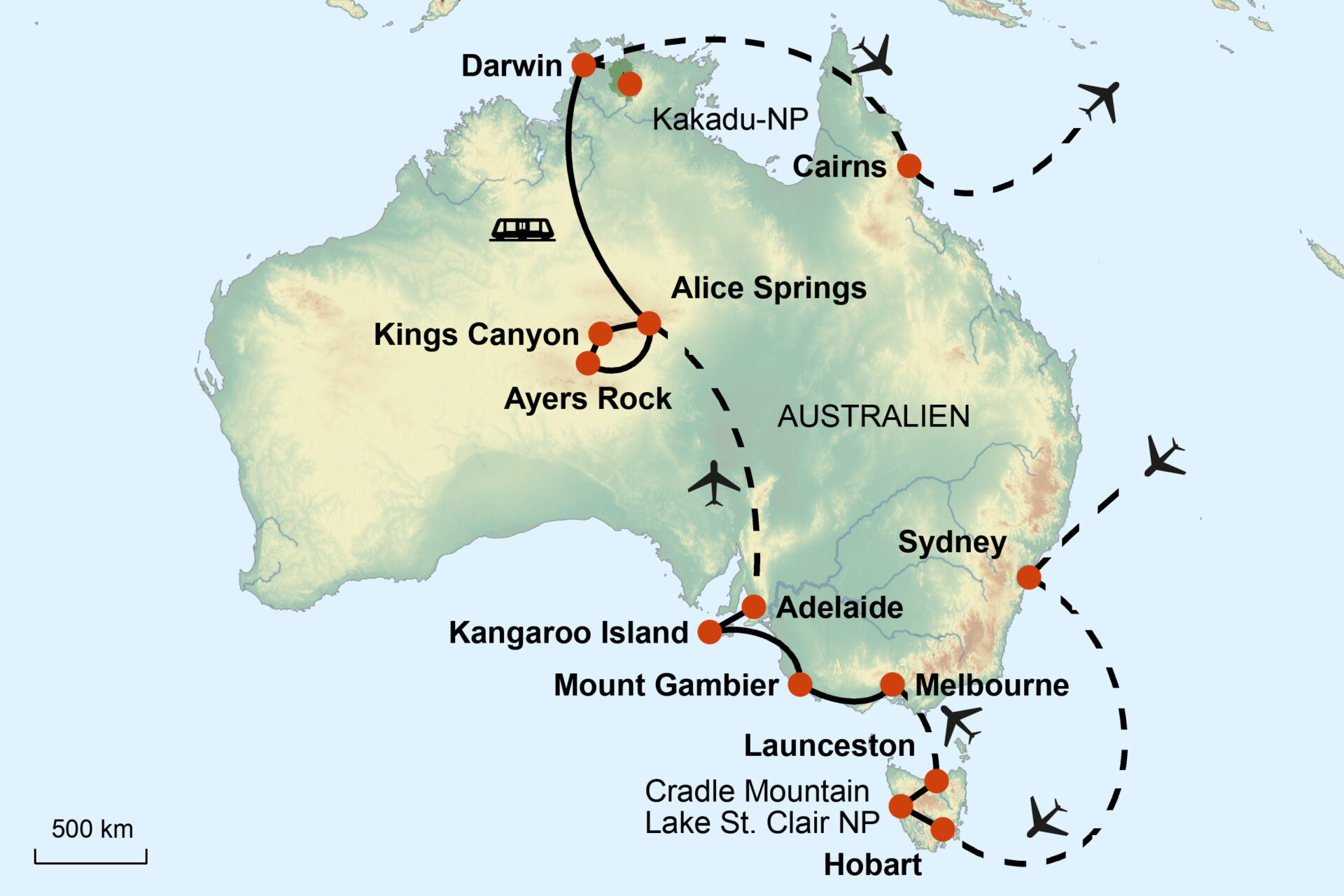 Australien „Von Tasmanien zum Great Barrier Reef“ inkl. Ghan Termine 2026/2027