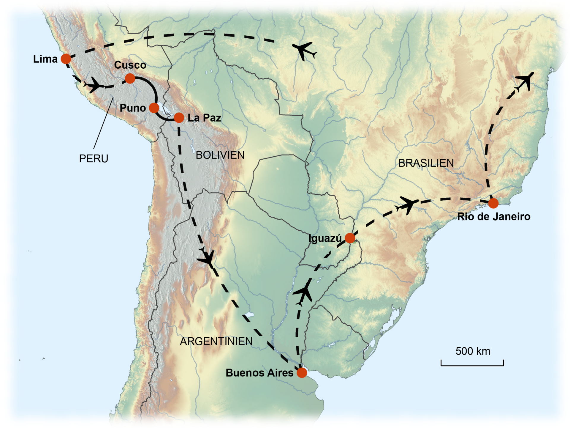 Peru, Bolivien, Argentinien & Brasilien „Faszinierendes Kaleidoskop der Farben“ Termine 2025/2026