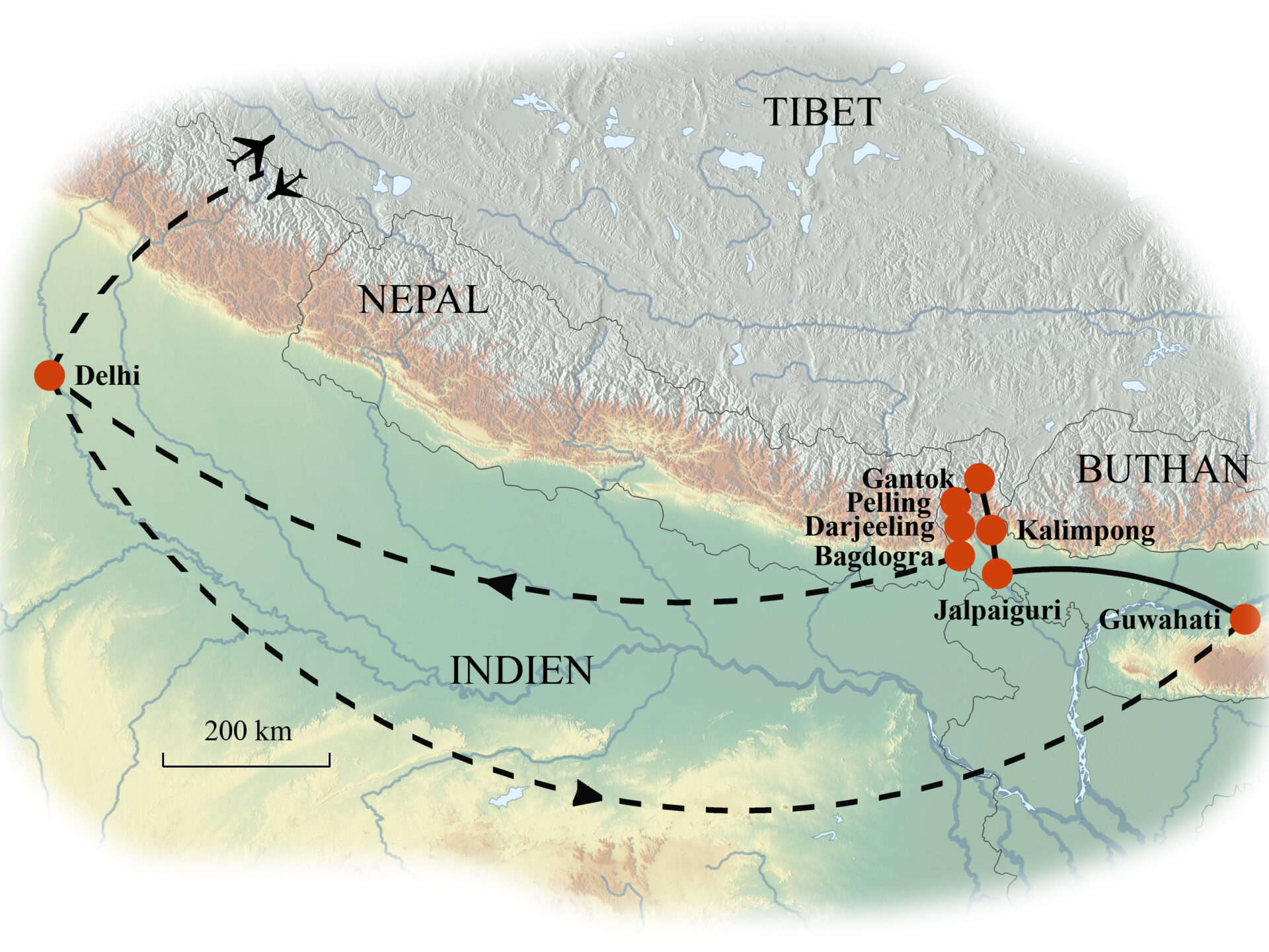 Naturerlebnisse von Assam und Sikkim