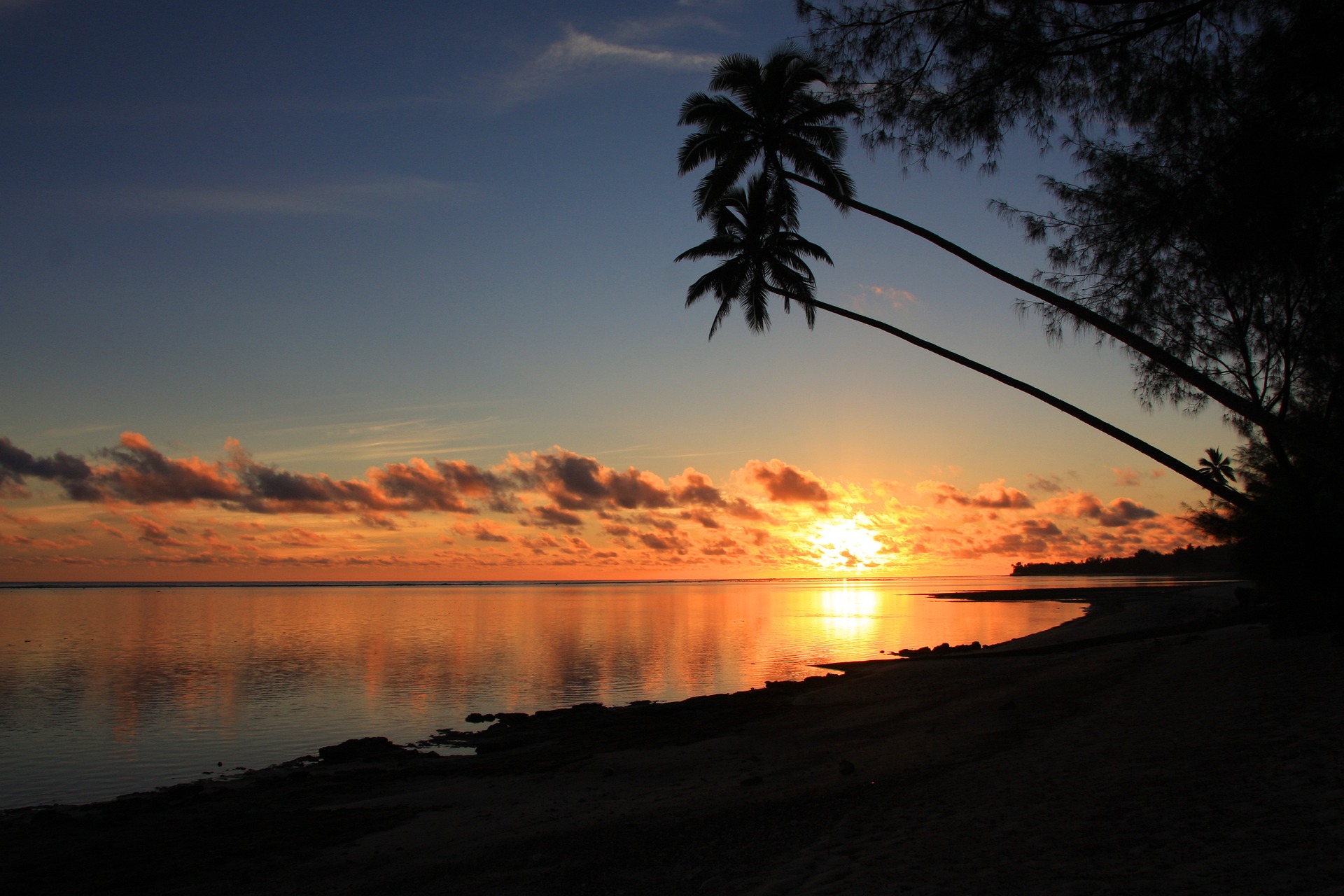 Sonnenuntergang auf Rarotonga